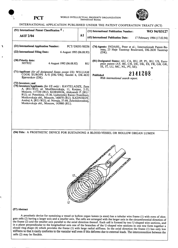 Canadian Patent Document 2141208. Abstract 19940217. Image 1 of 1