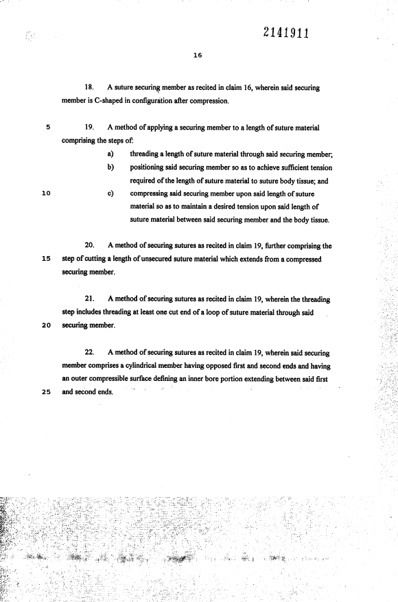 Document de brevet canadien 2141911. Revendications 19941216. Image 4 de 4