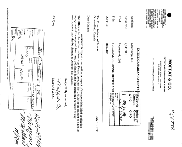 Canadian Patent Document 2141911. Prosecution-Amendment 19971231. Image 1 of 1