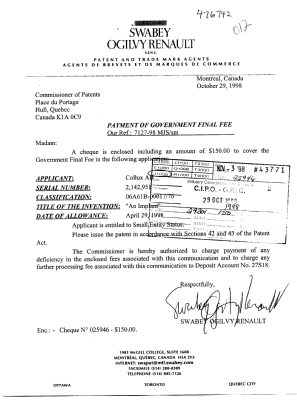 Canadian Patent Document 2142951. Correspondence 19971229. Image 1 of 1
