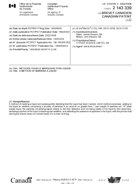 Document de brevet canadien 2143339. Page couverture 20020904. Image 1 de 1