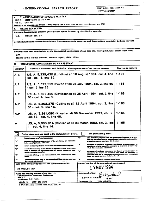 Document de brevet canadien 2143672. PCT 19950301. Image 1 de 2