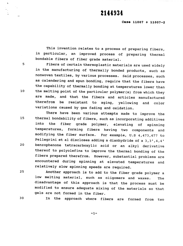 Canadian Patent Document 2144934. Description 19951001. Image 1 of 11