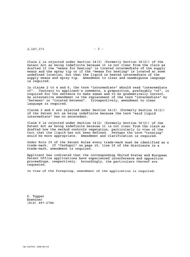 Canadian Patent Document 2147371. Prosecution-Amendment 19951223. Image 3 of 3