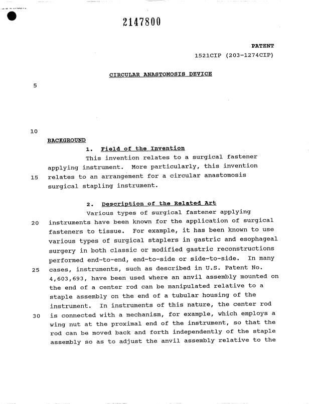 Document de brevet canadien 2147800. Description 19951127. Image 1 de 19