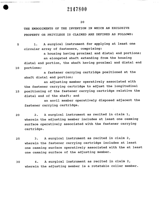 Document de brevet canadien 2147800. Revendications 19951127. Image 1 de 6