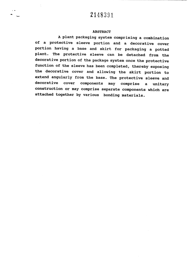 Document de brevet canadien 2148391. Abrégé 19951104. Image 1 de 1