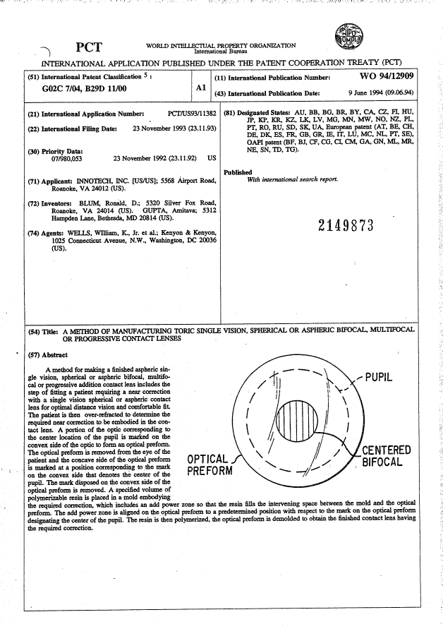 Canadian Patent Document 2149873. Abstract 19941218. Image 1 of 1