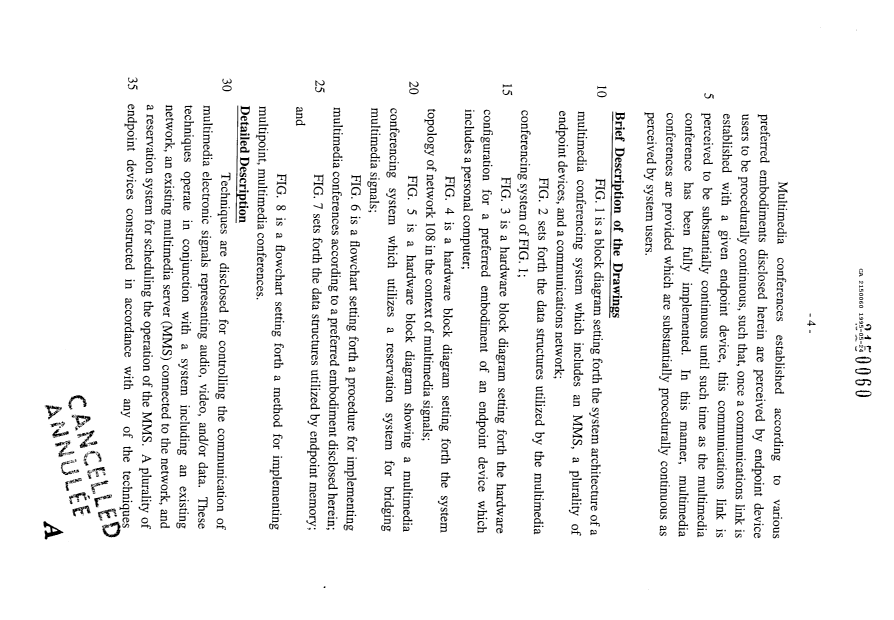 Document de brevet canadien 2150060. Correspondance de la poursuite 19950524. Image 1 de 4