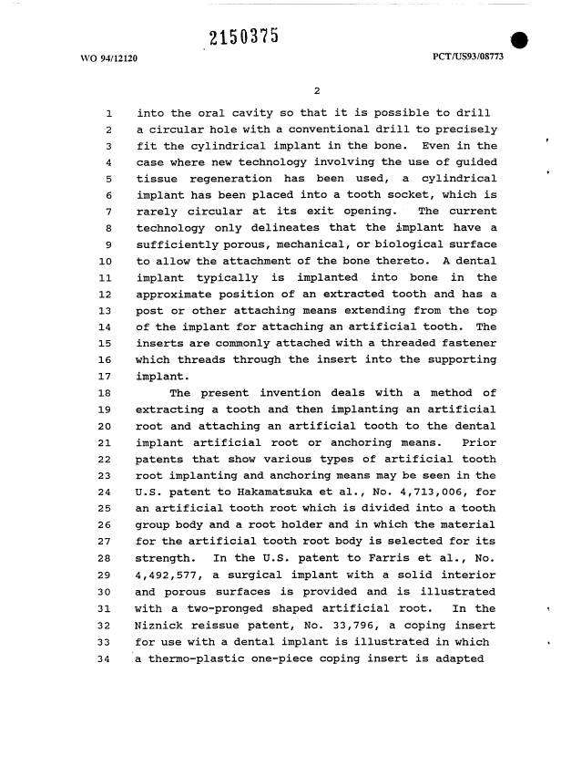 Canadian Patent Document 2150375. Description 19940609. Image 2 of 12