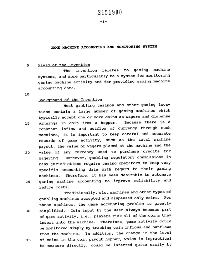 Canadian Patent Document 2151990. Description 19941217. Image 1 of 23
