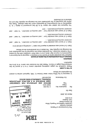 Canadian Patent Document 2154506. Prosecution-Amendment 19991205. Image 1 of 15