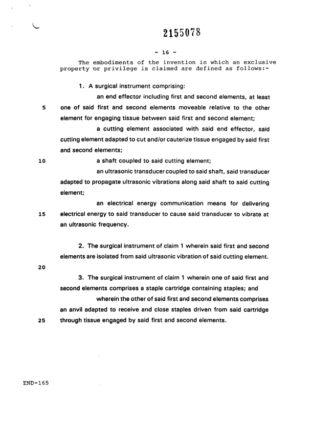Document de brevet canadien 2155078. Revendications 19950731. Image 1 de 4