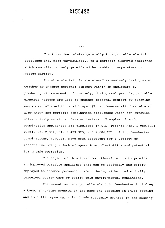 Canadian Patent Document 2155482. Description 19951228. Image 1 of 8