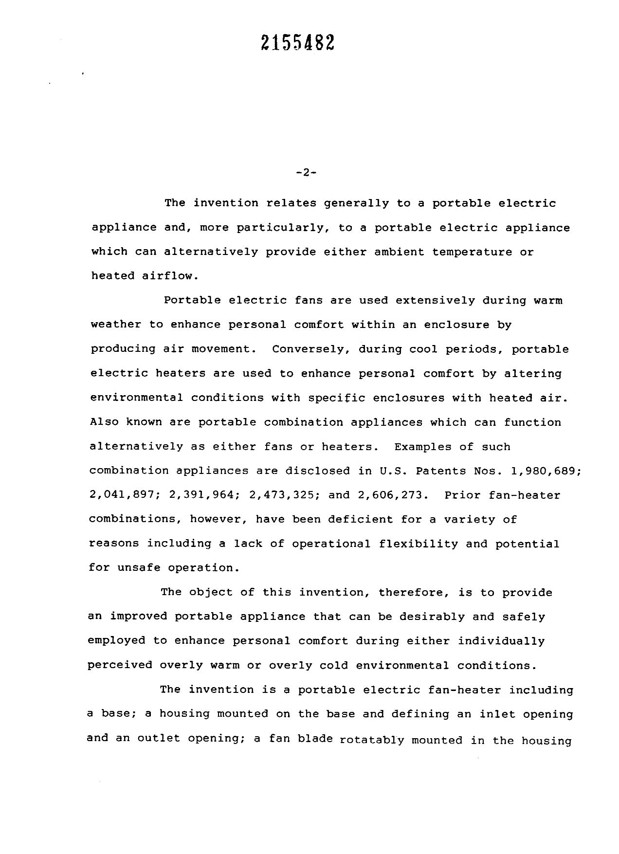Canadian Patent Document 2155482. Description 19951228. Image 1 of 8
