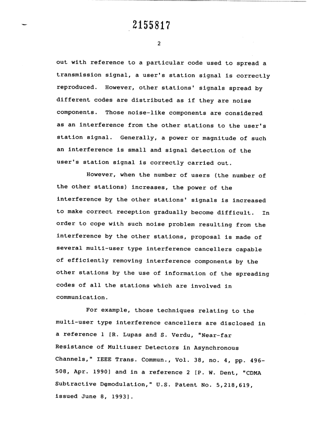 Document de brevet canadien 2155817. Description 19951212. Image 2 de 36