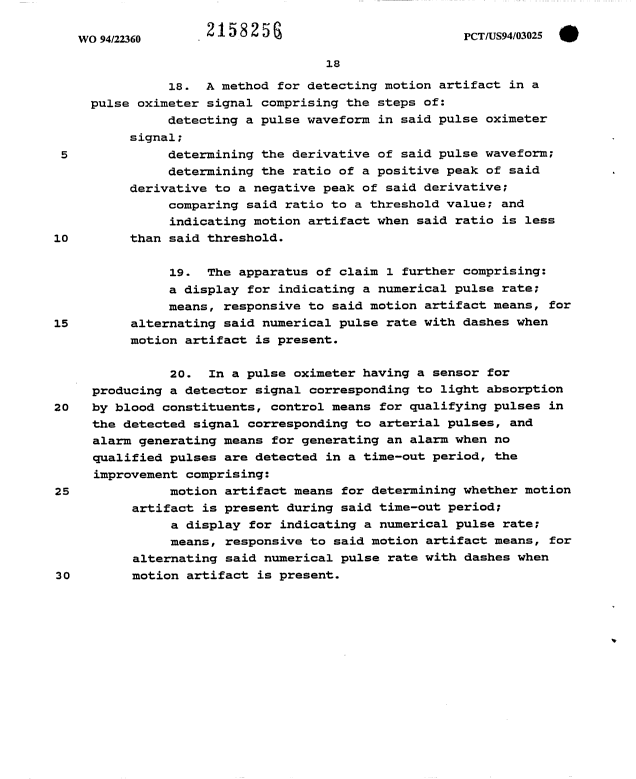 Document de brevet canadien 2158256. Revendications 19971217. Image 5 de 5