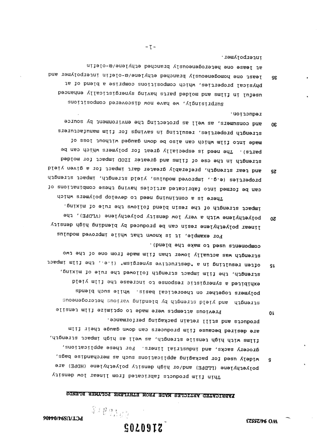 Canadian Patent Document 2160705. Description 19931210. Image 1 of 26