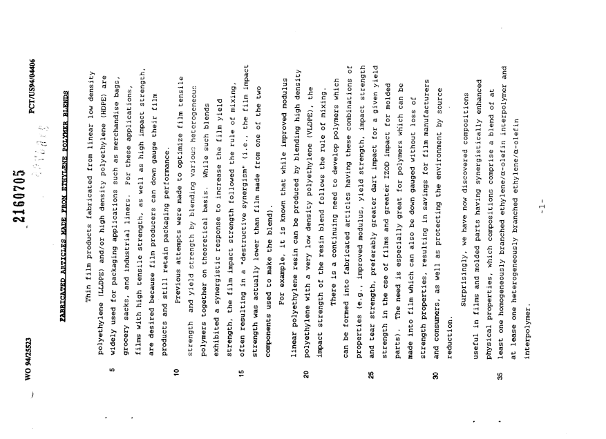 Document de brevet canadien 2160705. Description 19931210. Image 1 de 26