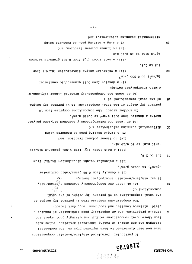 Document de brevet canadien 2160705. Description 19931210. Image 2 de 26
