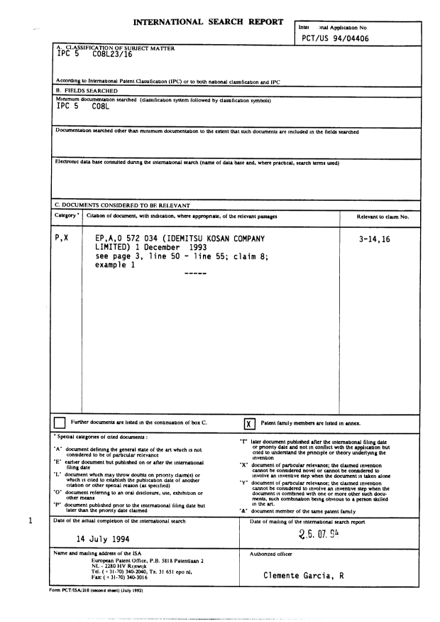 Document de brevet canadien 2160705. PCT 19941216. Image 1 de 11