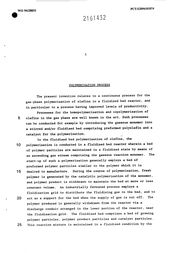 Canadian Patent Document 2161432. Description 20031227. Image 1 of 29
