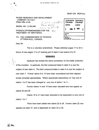 Canadian Patent Document 2163446. Prosecution-Amendment 19971205. Image 1 of 1