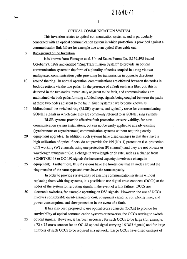 Canadian Patent Document 2164071. Description 19960426. Image 1 of 15