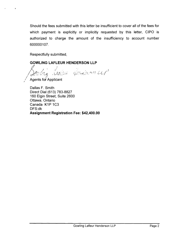 Canadian Patent Document 2164173. Assignment 20130726. Image 2 of 27