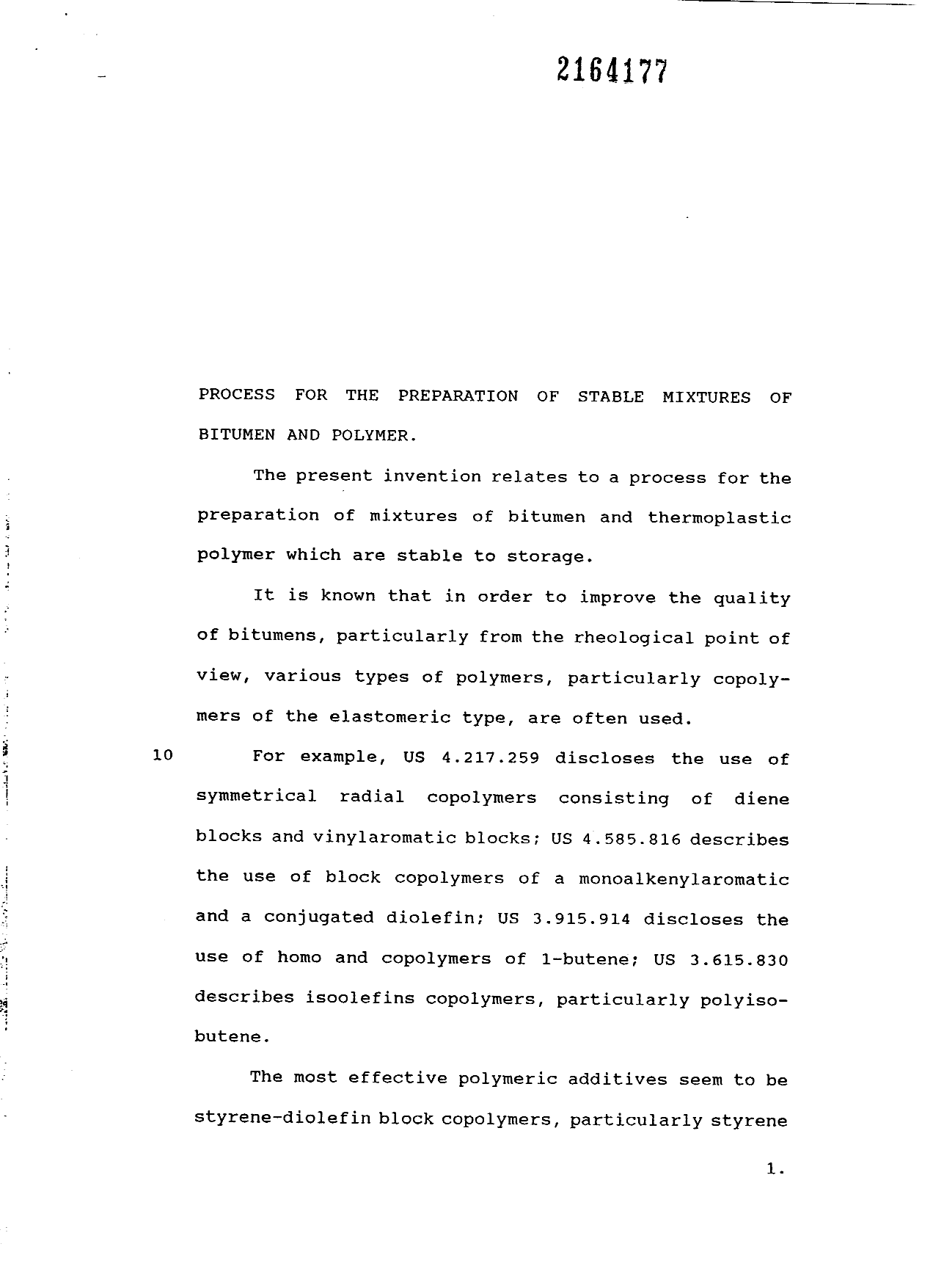 Canadian Patent Document 2164177. Description 19951130. Image 1 of 21