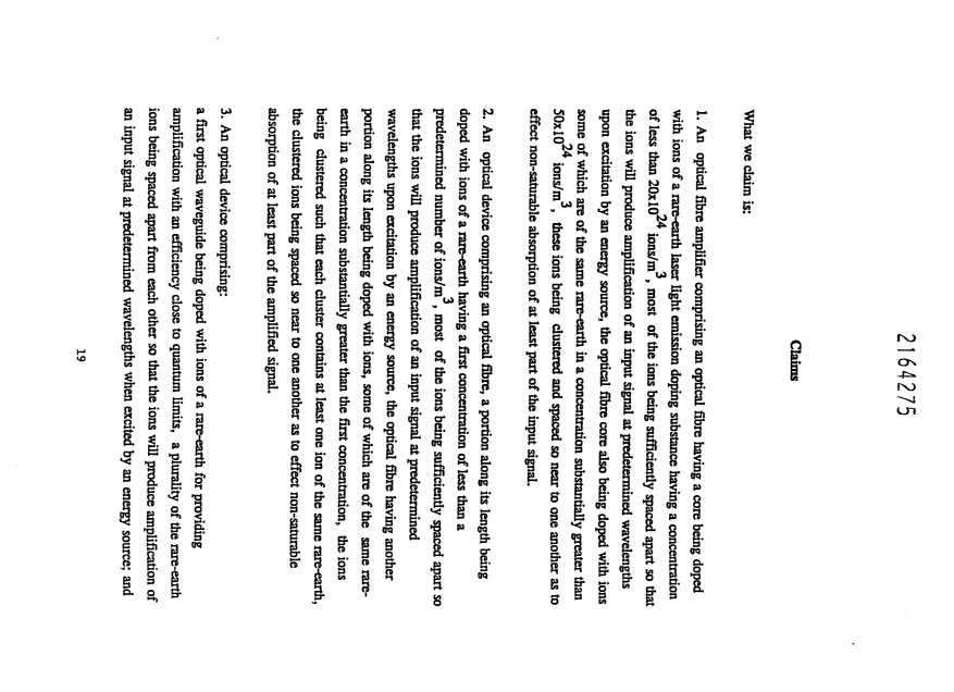 Document de brevet canadien 2164275. Revendications 19960426. Image 1 de 4