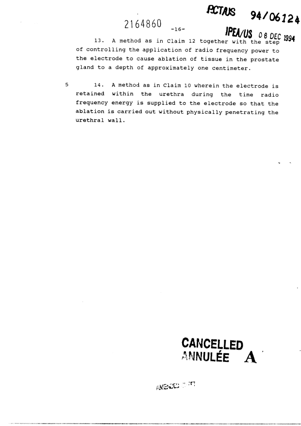 Document de brevet canadien 2164860. Poursuite-Amendment 20001230. Image 7 de 7