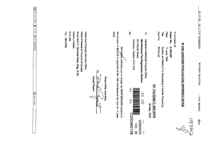 Document de brevet canadien 2165420. Taxes 20051223. Image 1 de 1