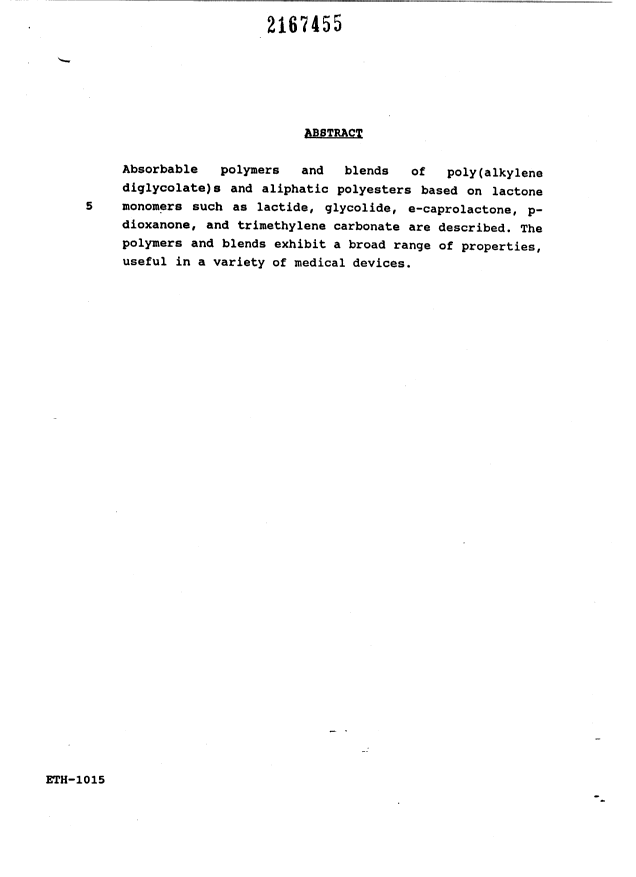 Canadian Patent Document 2167455. Abstract 19960515. Image 1 of 1