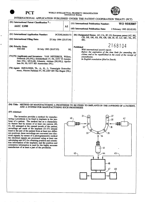 Document de brevet canadien 2168104. Abrégé 19950202. Image 1 de 1