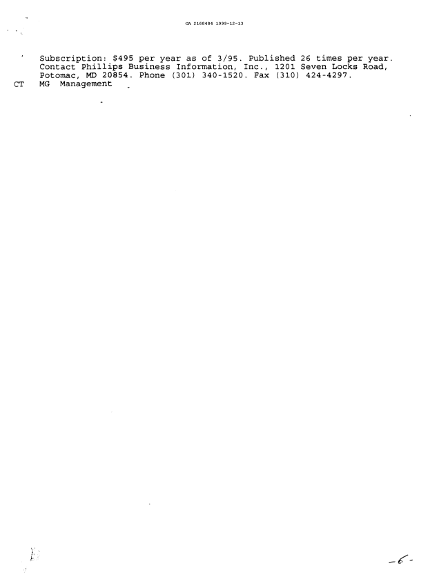 Canadian Patent Document 2168484. Prosecution Correspondence 19991213. Image 10 of 10