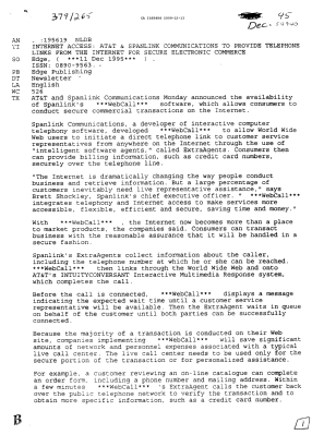 Canadian Patent Document 2168484. Prosecution Correspondence 19991213. Image 1 of 10
