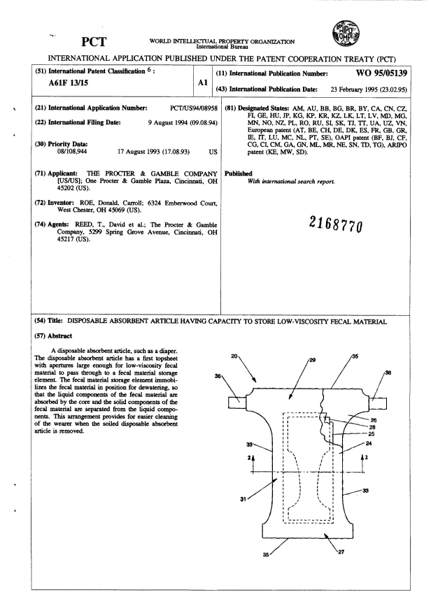 Document de brevet canadien 2168770. Abrégé 19950223. Image 1 de 1