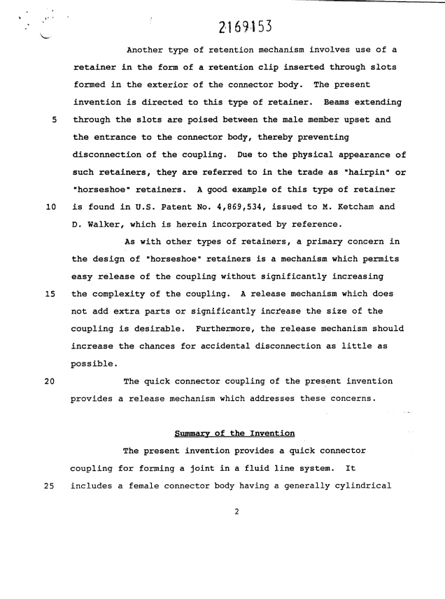 Canadian Patent Document 2169153. Description 19960529. Image 2 of 16