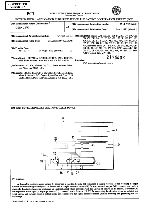 Canadian Patent Document 2170402. Abstract 19941202. Image 1 of 1