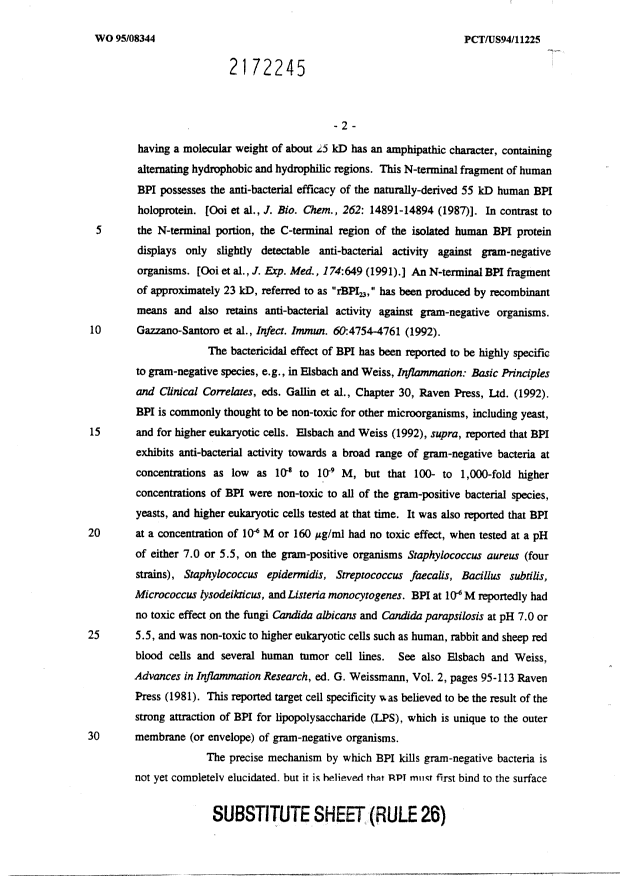 Canadian Patent Document 2172245. Description 20010523. Image 2 of 227