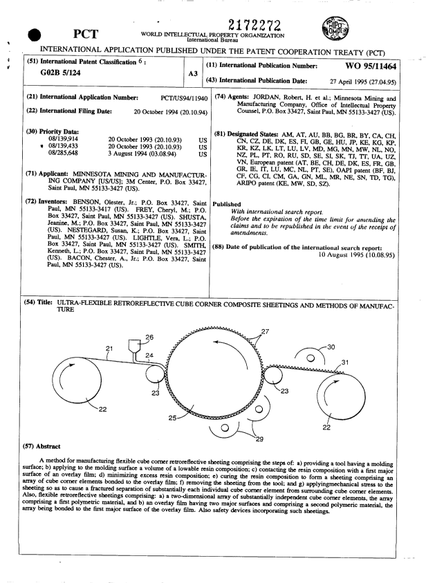 Canadian Patent Document 2172272. Abstract 19950427. Image 1 of 1