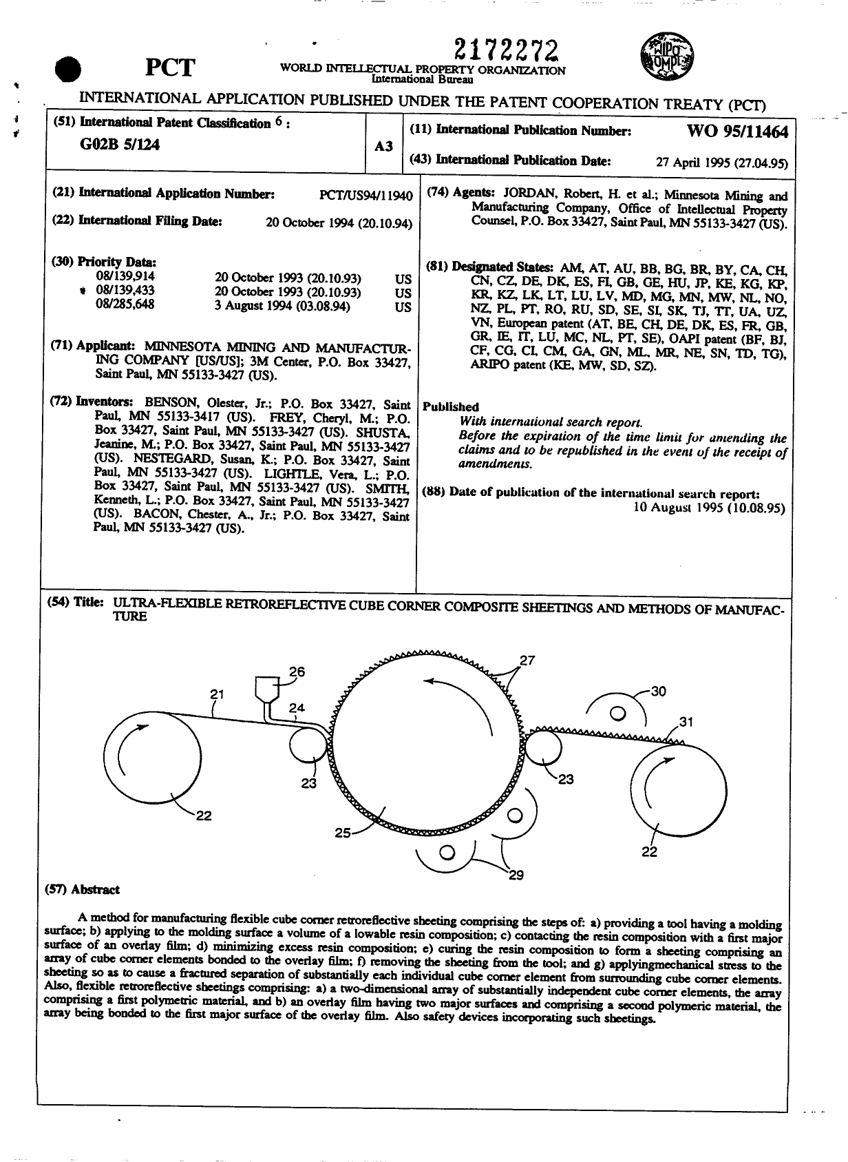 Canadian Patent Document 2172272. Abstract 19950427. Image 1 of 1