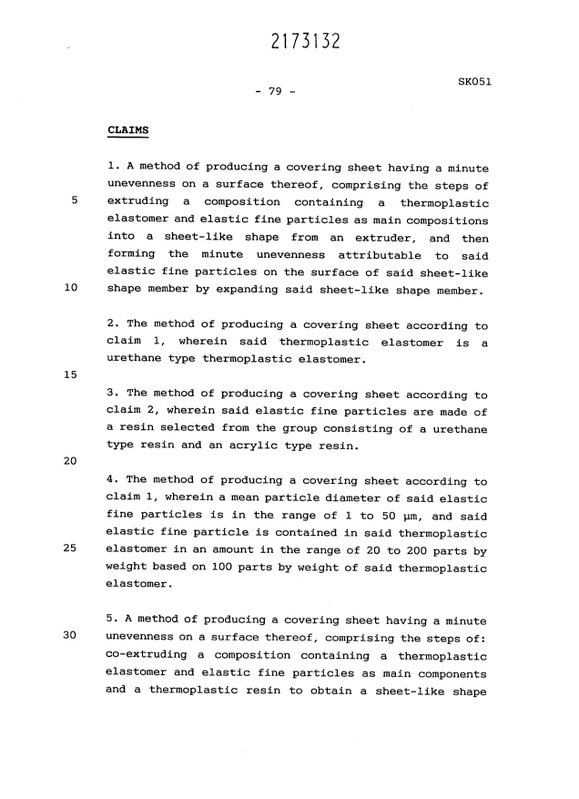 Document de brevet canadien 2173132. Revendications 19960215. Image 1 de 4