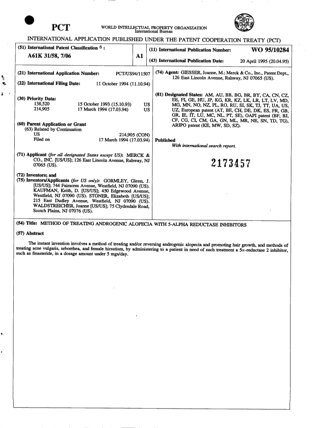 Document de brevet canadien 2173457. Abrégé 19941220. Image 1 de 1