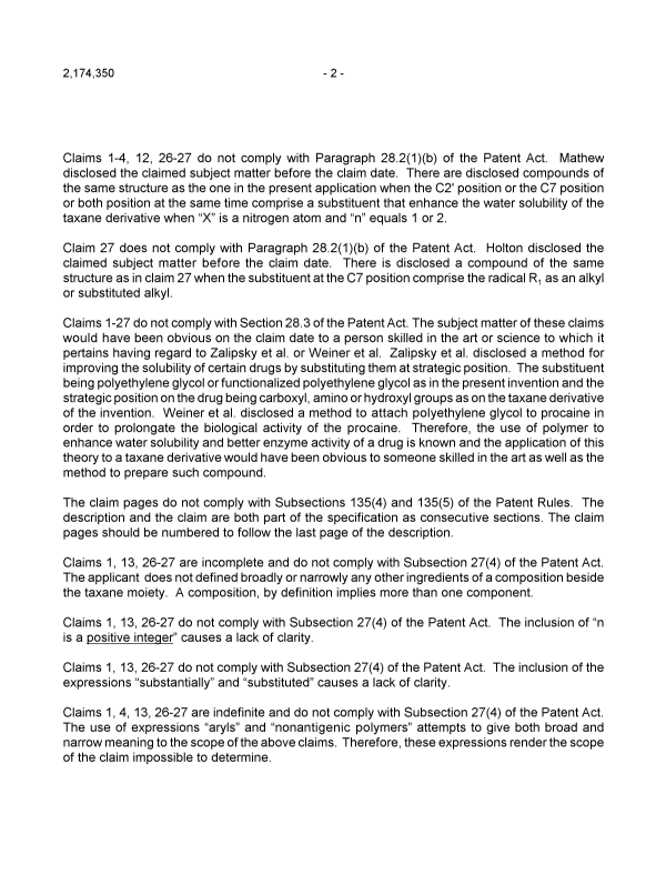 Canadian Patent Document 2174350. Prosecution-Amendment 20031201. Image 2 of 4