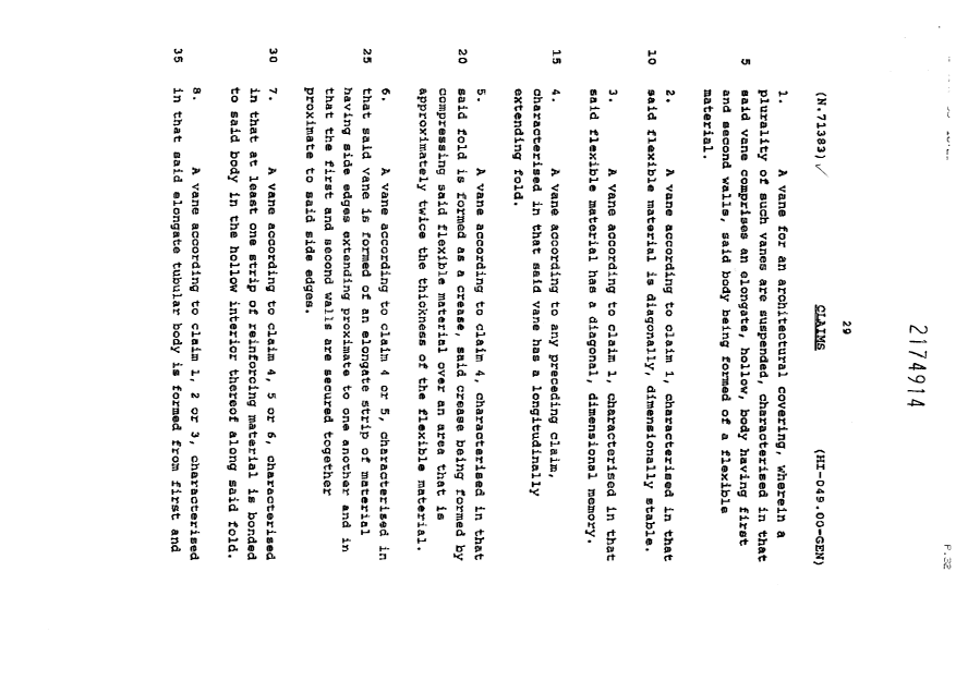 Document de brevet canadien 2174914. Revendications 19951201. Image 1 de 5
