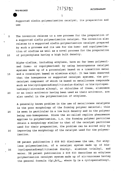 Canadian Patent Document 2175702. Description 19950511. Image 1 of 24