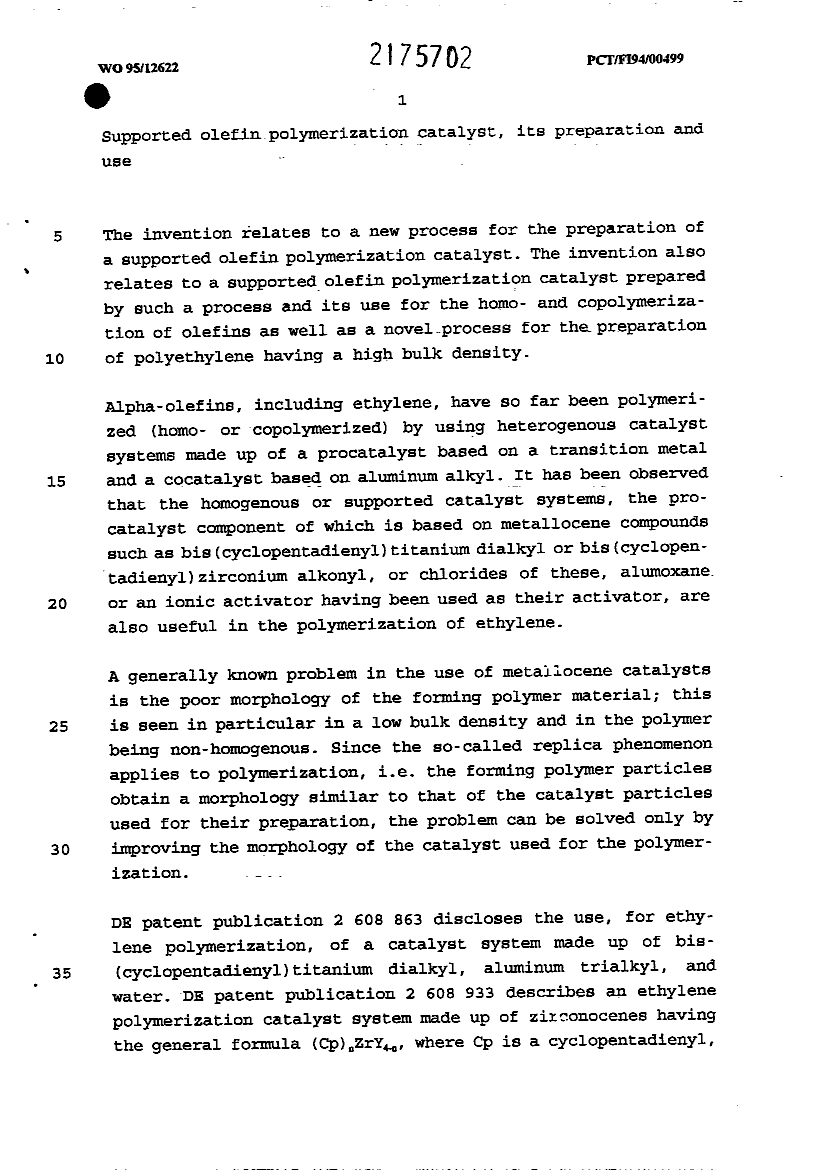 Canadian Patent Document 2175702. Description 19950511. Image 1 of 24