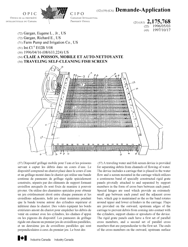 Canadian Patent Document 2175768. Cover Page 20001206. Image 1 of 2